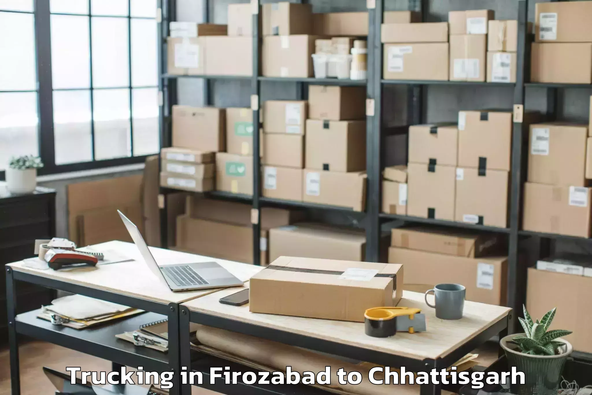 Affordable Firozabad to Kawardha Trucking